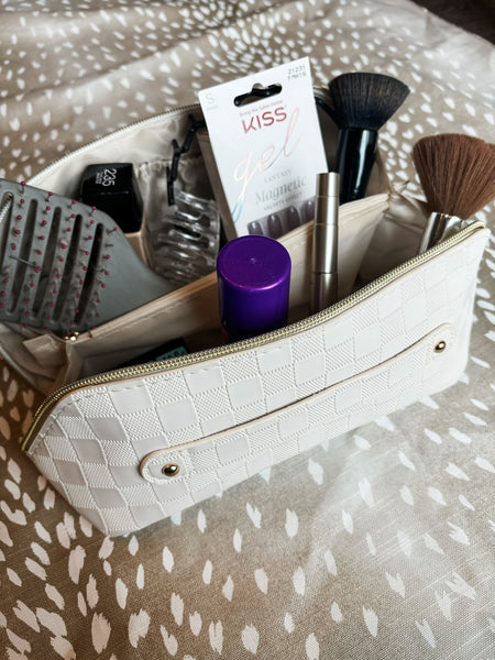 Signature Check Makeup Bag