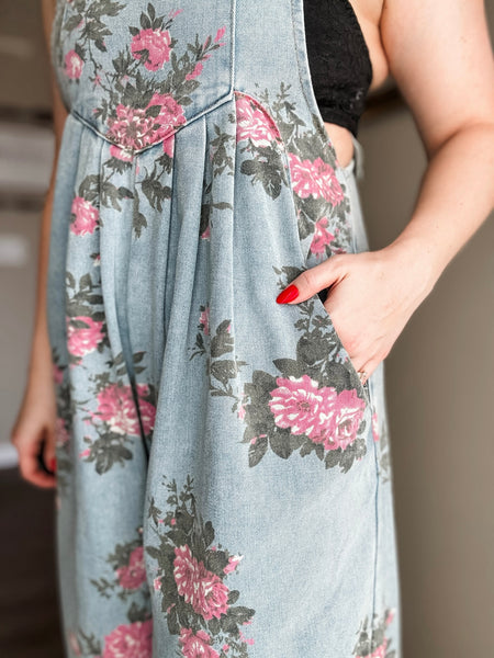 PREORDER Blushing Meadow Floral Overalls