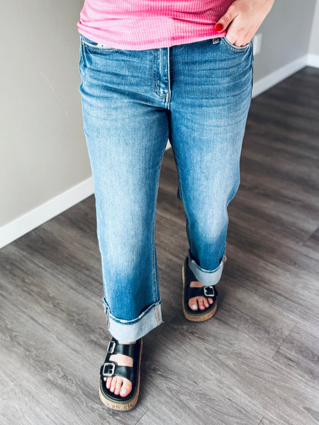 Andie High Rise Cuffed Jeans