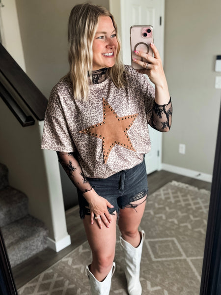 PREORDER Out West Studded Star Tee