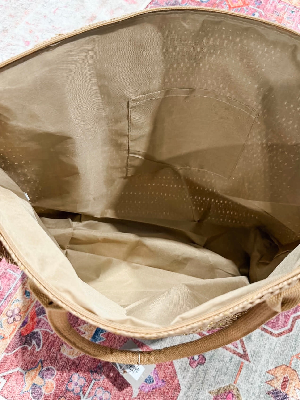 Summer Escape Straw Tote - Tan