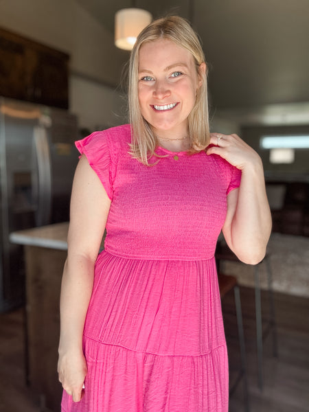 Analise Midi Dress - Pink