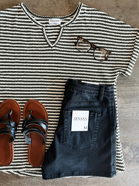 PREORDER Fern Textured Short Sleeve Top