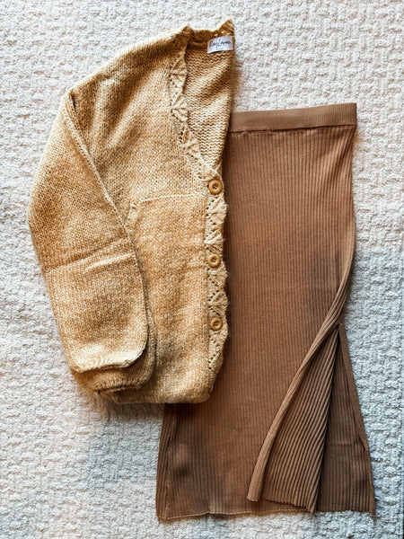 Abel Sweater Skirt - Brown