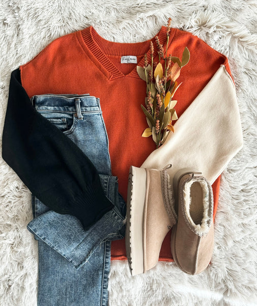 Cider Colorblock Sweater - SIZE MEDIUM