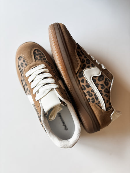 Giana Sneakers - Mocha Leopard - SIZE 9