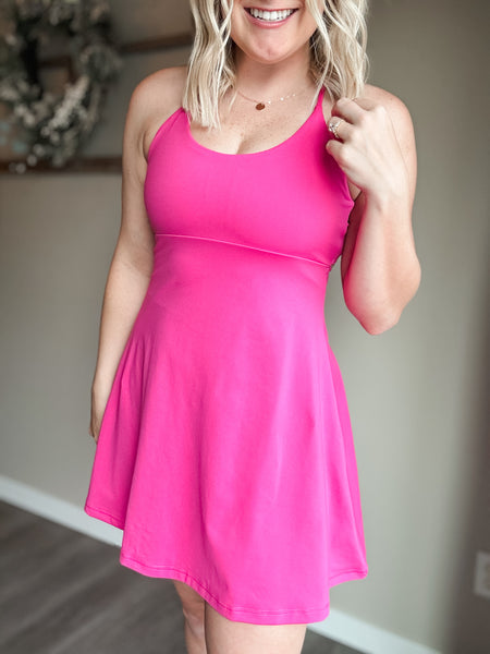 Crosscourt Activewear Dress - Pink