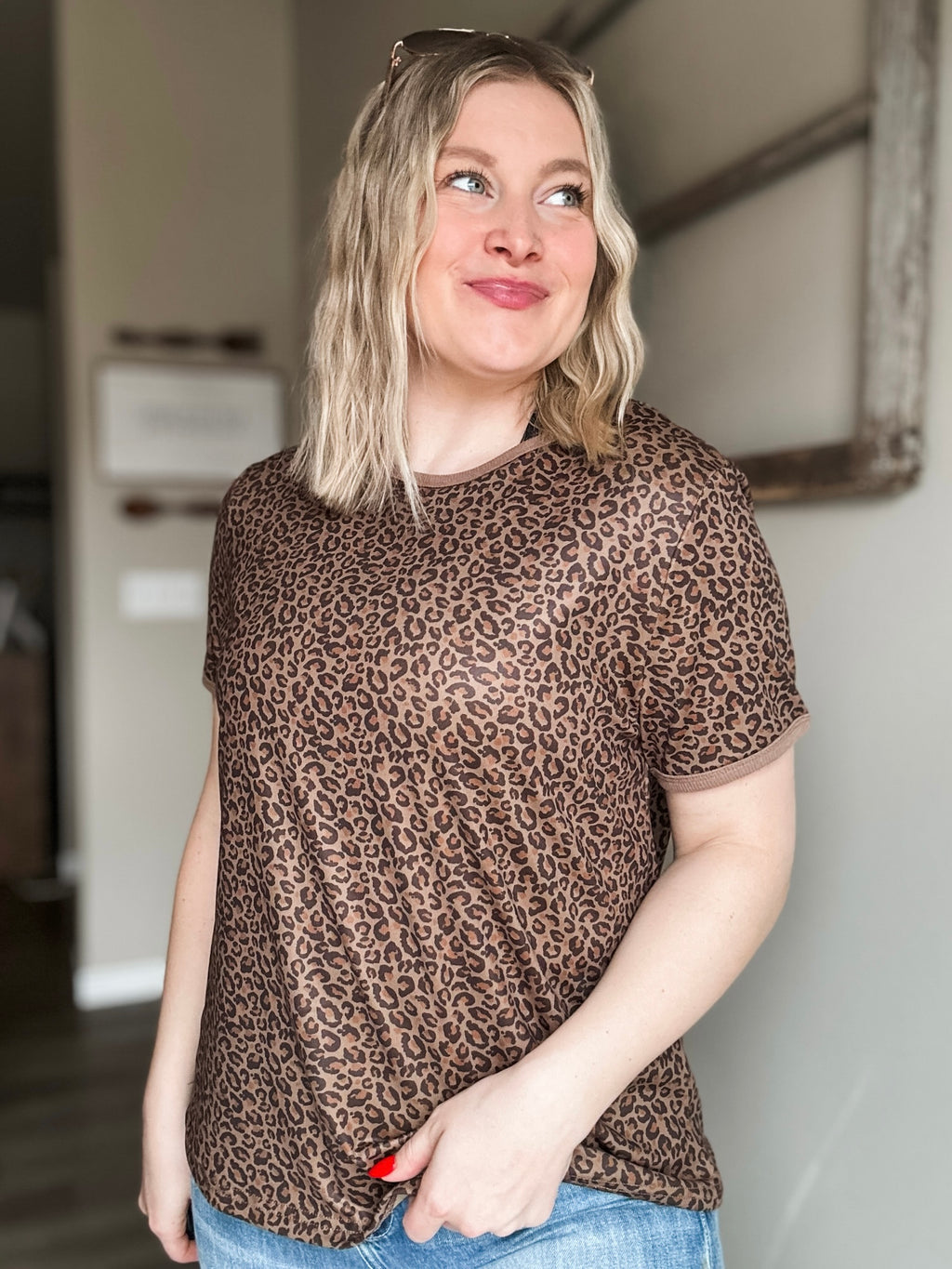 Wild Side Leopard Tee - SIZE MEDIUM
