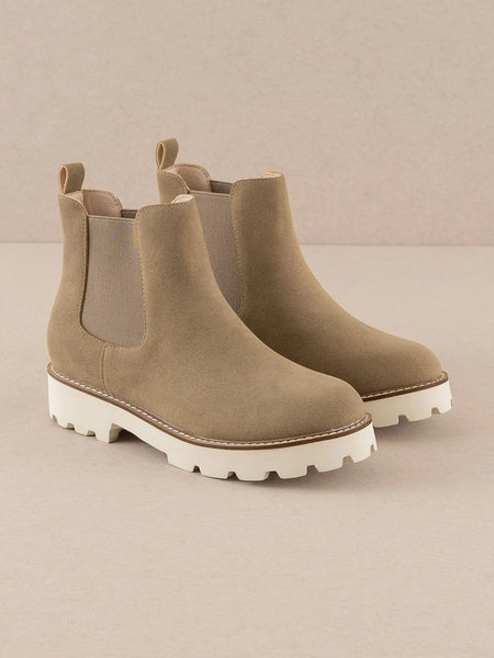 Chelsea Chunky Heel Boot - Khaki