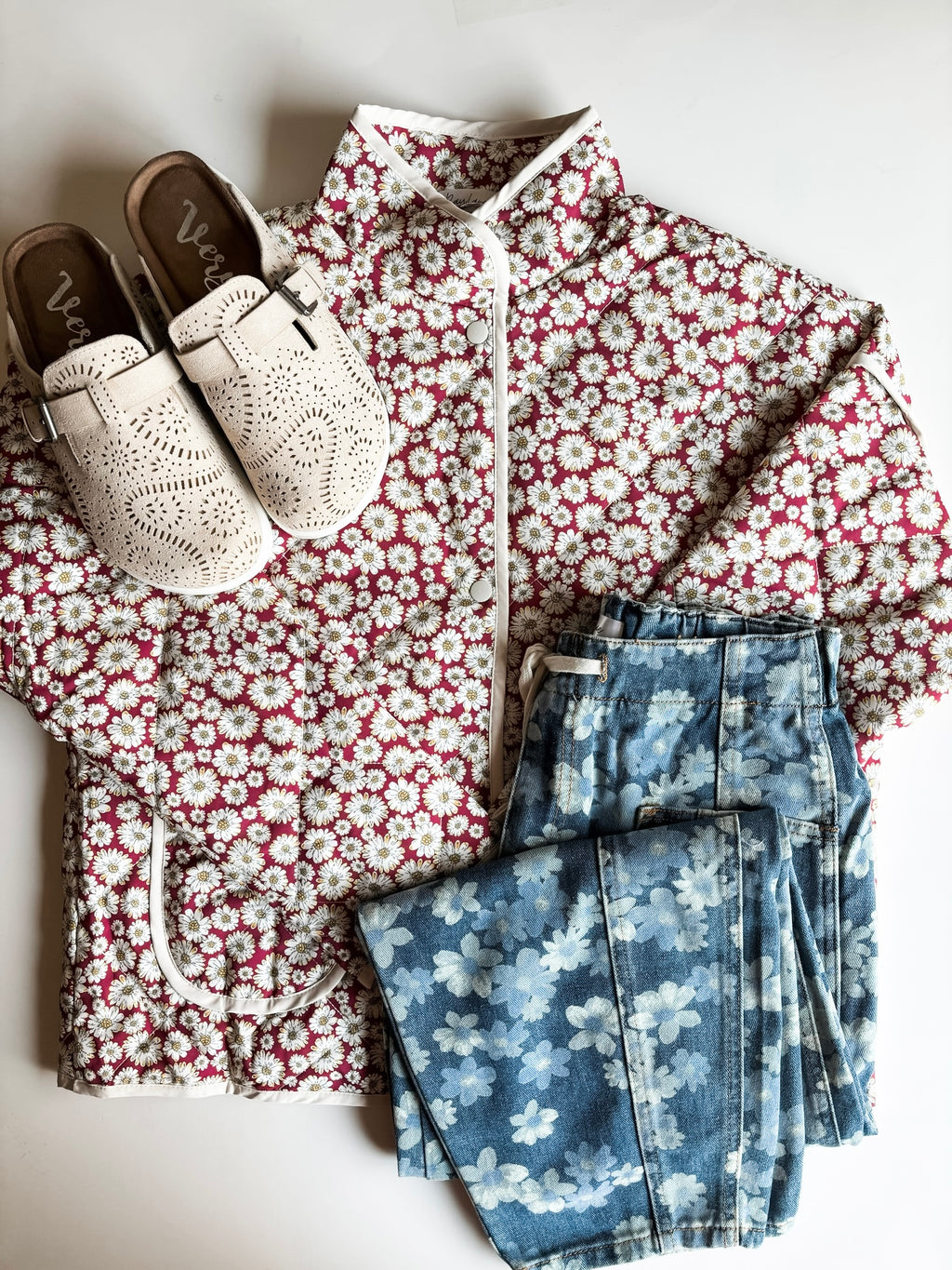 Fiora Floral Quilted Jacket - SIZE MEDIUM