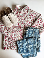 Fiora Floral Quilted Jacket - SIZE MEDIUM