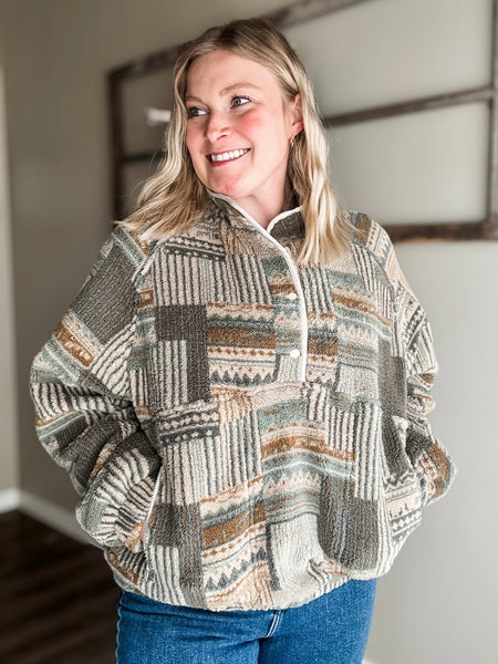 PREORDER Taos Aztec Sherpa Pullover