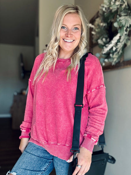 Shelby Acid Wash Pullover - SIZE LARGE