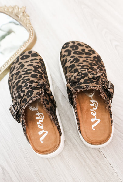 Cassie Leopard Slip On Clog
