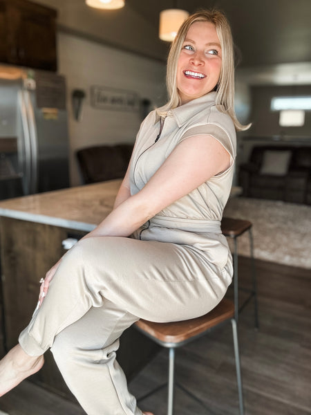PREORDER Everlee Collared Jumpsuit