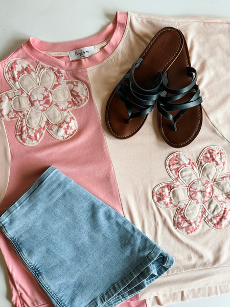 PREORDER Marlie Flower Patch Top