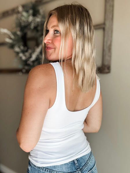 Liv Seamless Tank Top - White