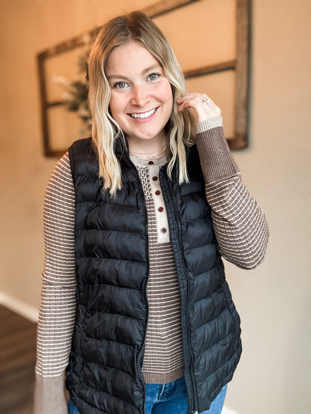 Luxley Contrast Thermal Top - Mocha