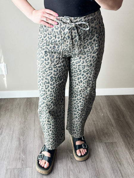 PREORDER Roam Free Leopard Barrel Pant