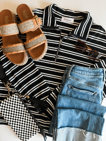 PREORDER Wynn Stripe Zip Pullover