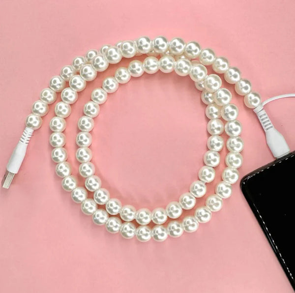 PREORDER Round Two Beaded Phone Charger