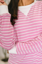 Almost Therapeutic Drop Shoulder Pullover in Candy Pink - SIZE LARGE