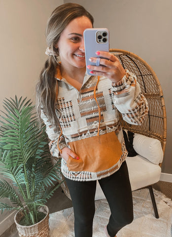 PREORDER Azteca Print Hoodie Sweatshirt