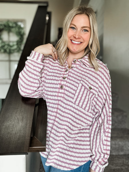 Darla Textured Knit Top - SIZE MEDIUM