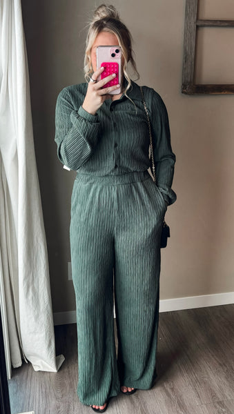 Iris Crinkle Jumpsuit - SIZE SMALL