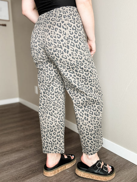 PREORDER Roam Free Leopard Barrel Pant