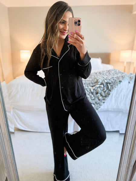 Laila Pajama Set - Black