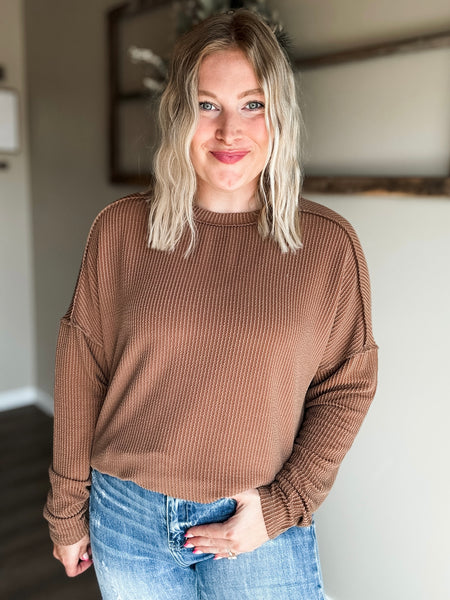 PREORDER Nori Ribbed Long Sleeve Top