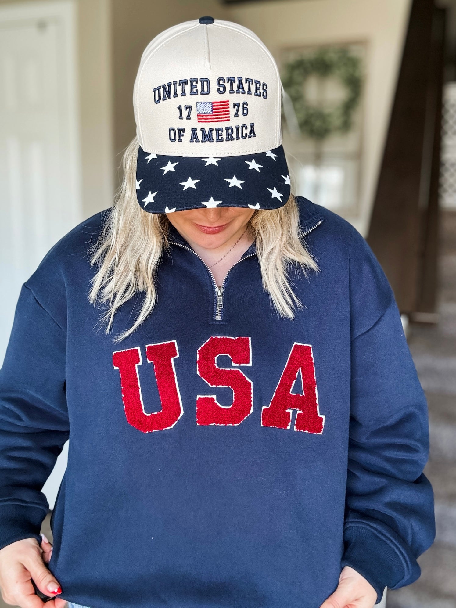 Varsity USA Quarter Zip Sweatshirt