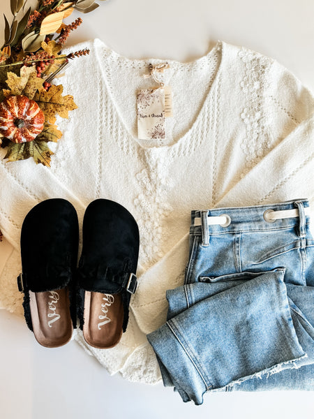 Fia Lace Trim Sweater