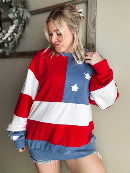 Old Glory Mineral Wash Sweatshirt - SIZE SMALL