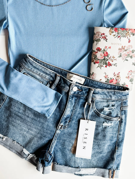 Brexley Mid Rise Cuffed Shorts