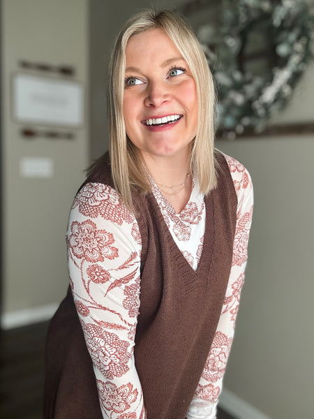 PREORDER Sienna Floral Mesh Top