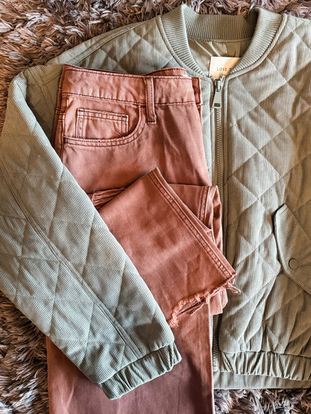 Vinny Corduroy Bomber Jacket