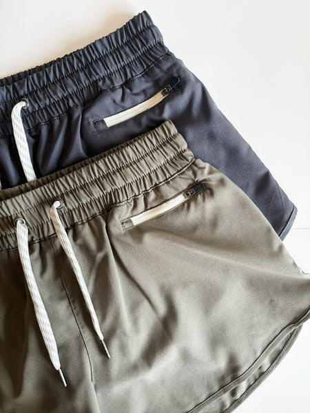 Saydee Lined Woven Shorts - Ash Grey