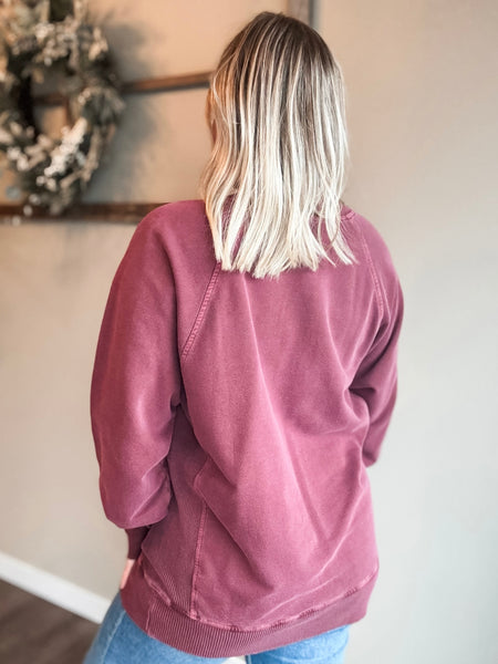 Shea Crewneck Sweatshirt - Dark Rust