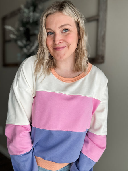 PREORDER Sweet Daydream Colorblock Pullover