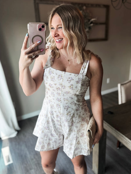 Luella Floral Tie Strap Romper