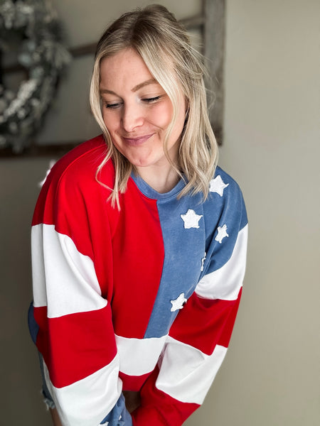 Old Glory Mineral Wash Sweatshirt - SIZE SMALL
