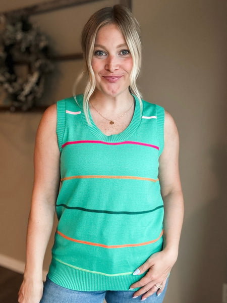 PREORDER Sorrento Stripe Sweater Tank
