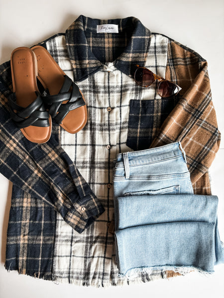 PREORDER Phoebe Mixed Plaid Shacket