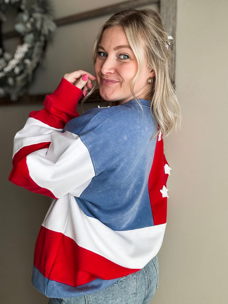 Old Glory Mineral Wash Sweatshirt - SIZE SMALL