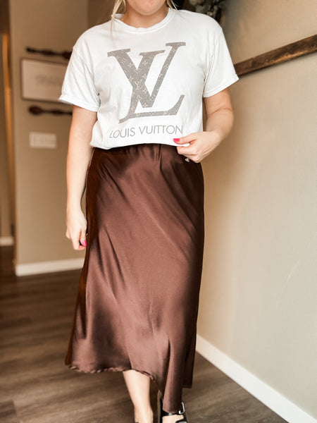 Annalea Satin Midi Skirt