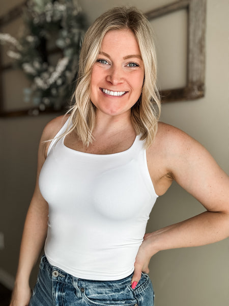 Ensley Double Layered  Tank - White