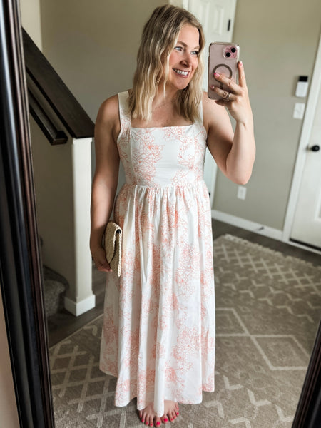 Chloe Sleeveless Midi Dress - Orange