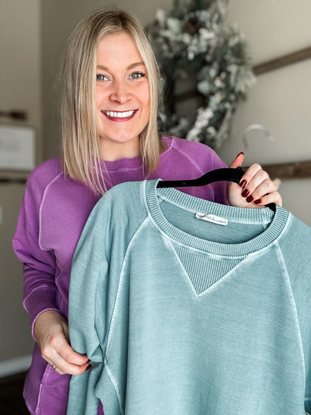 Shea Crewneck Sweatshirt - Lt Plum